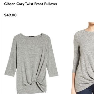 Gibson cozy twist front pullover